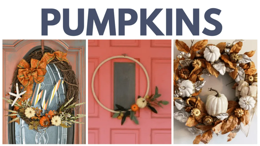 Fall Wreaths with Pumpkins