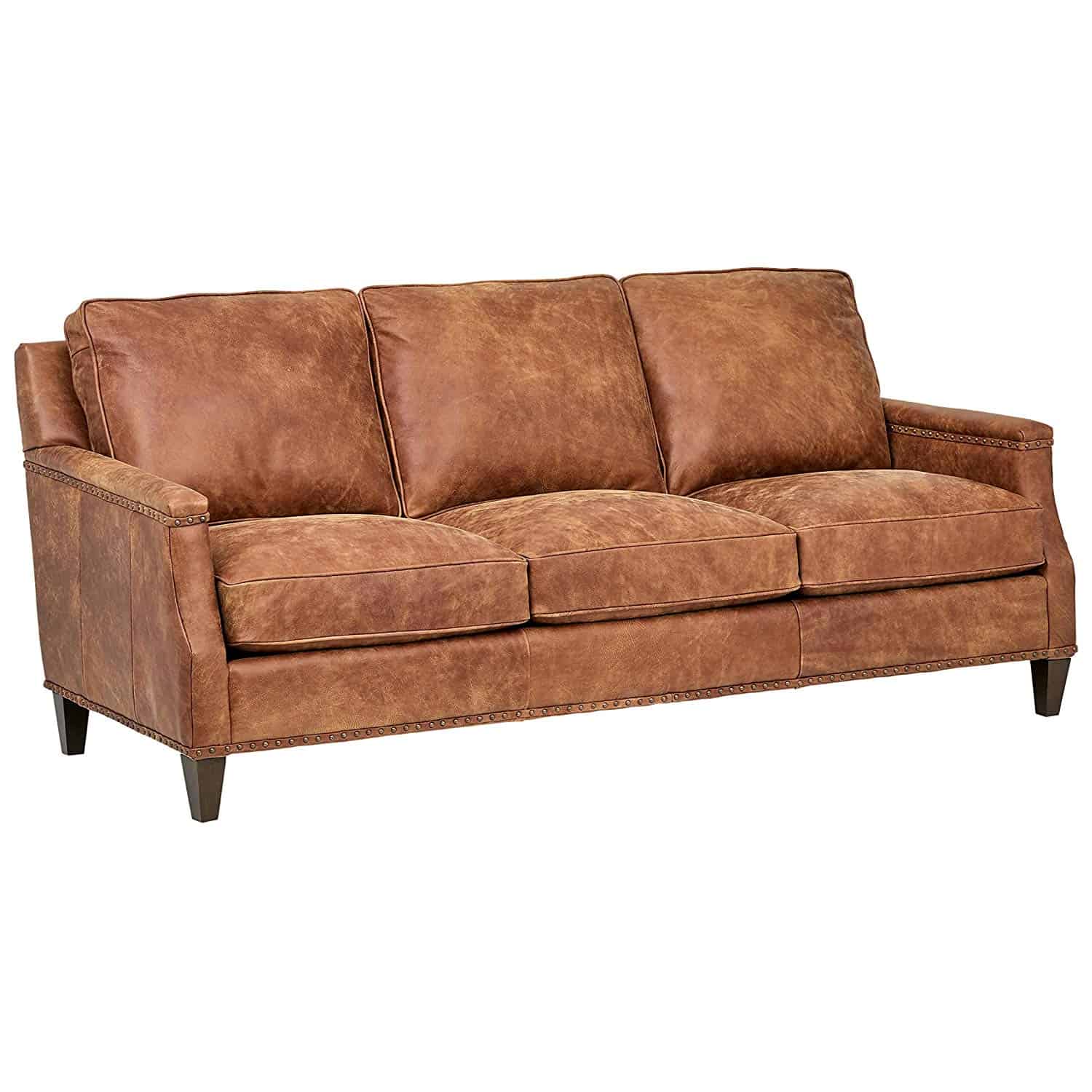 Stone & Beam Marin Leather Studded Sofa