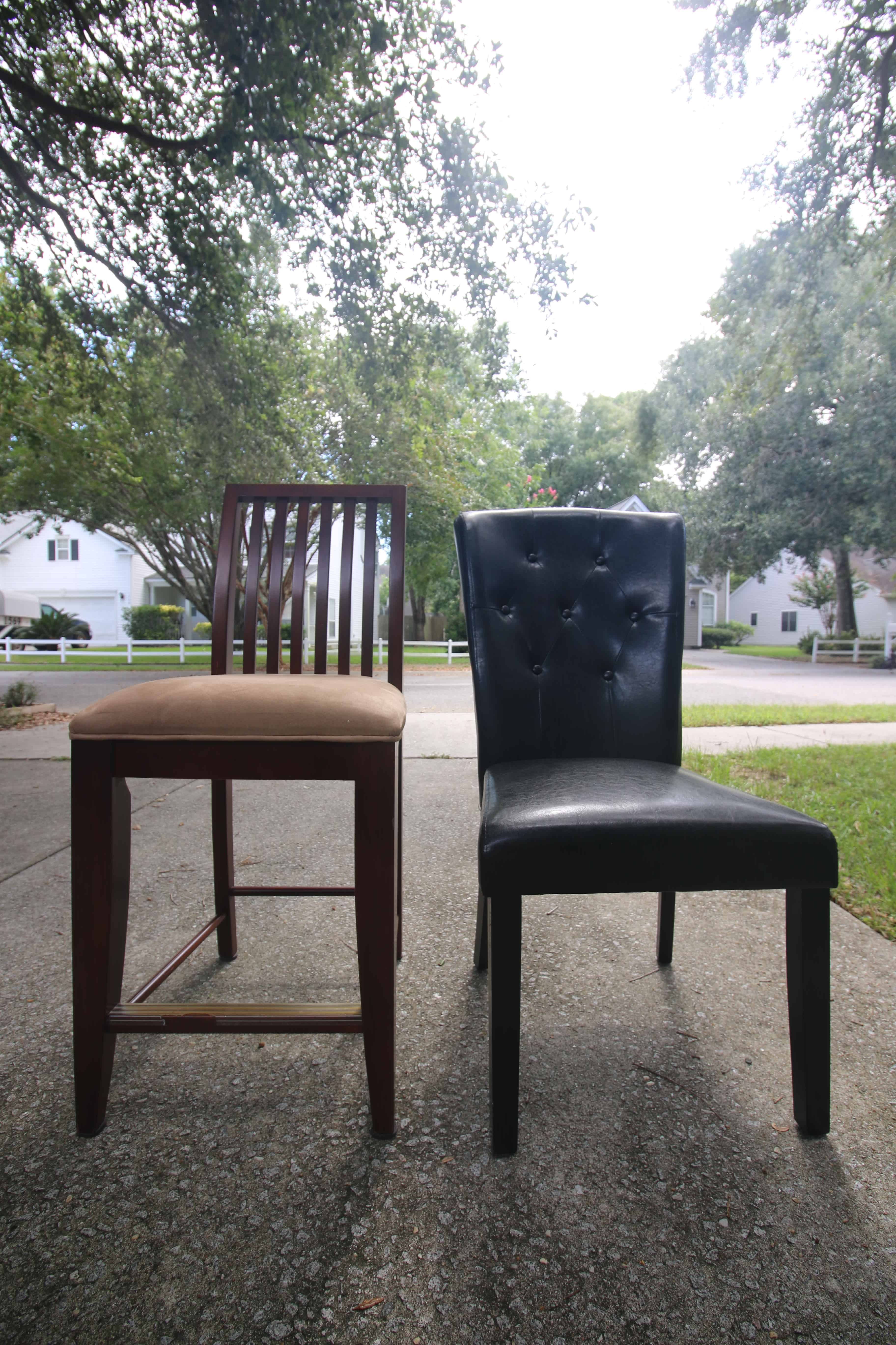 How to turn bar stool chairs into dining chairs - Charleston Crafted