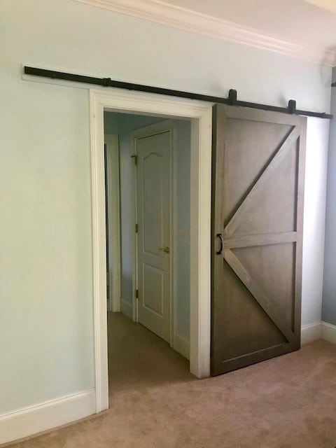 barn door bathroom