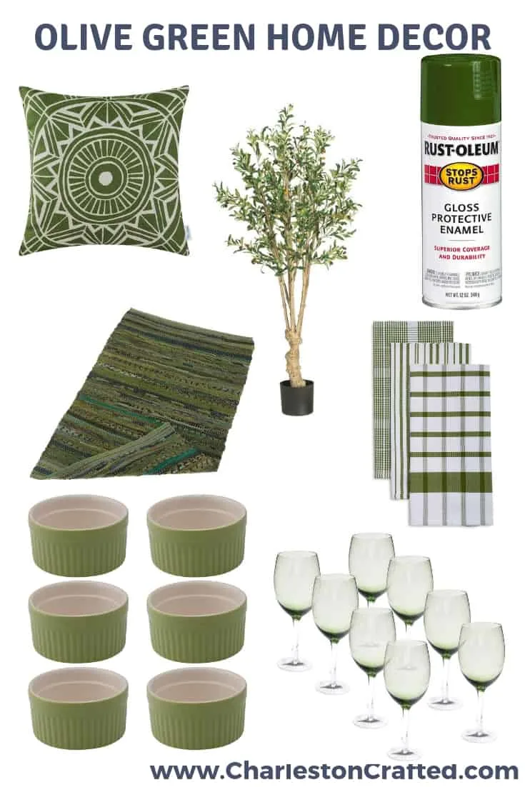 Olive Green Home Decor via Charleston Crafted