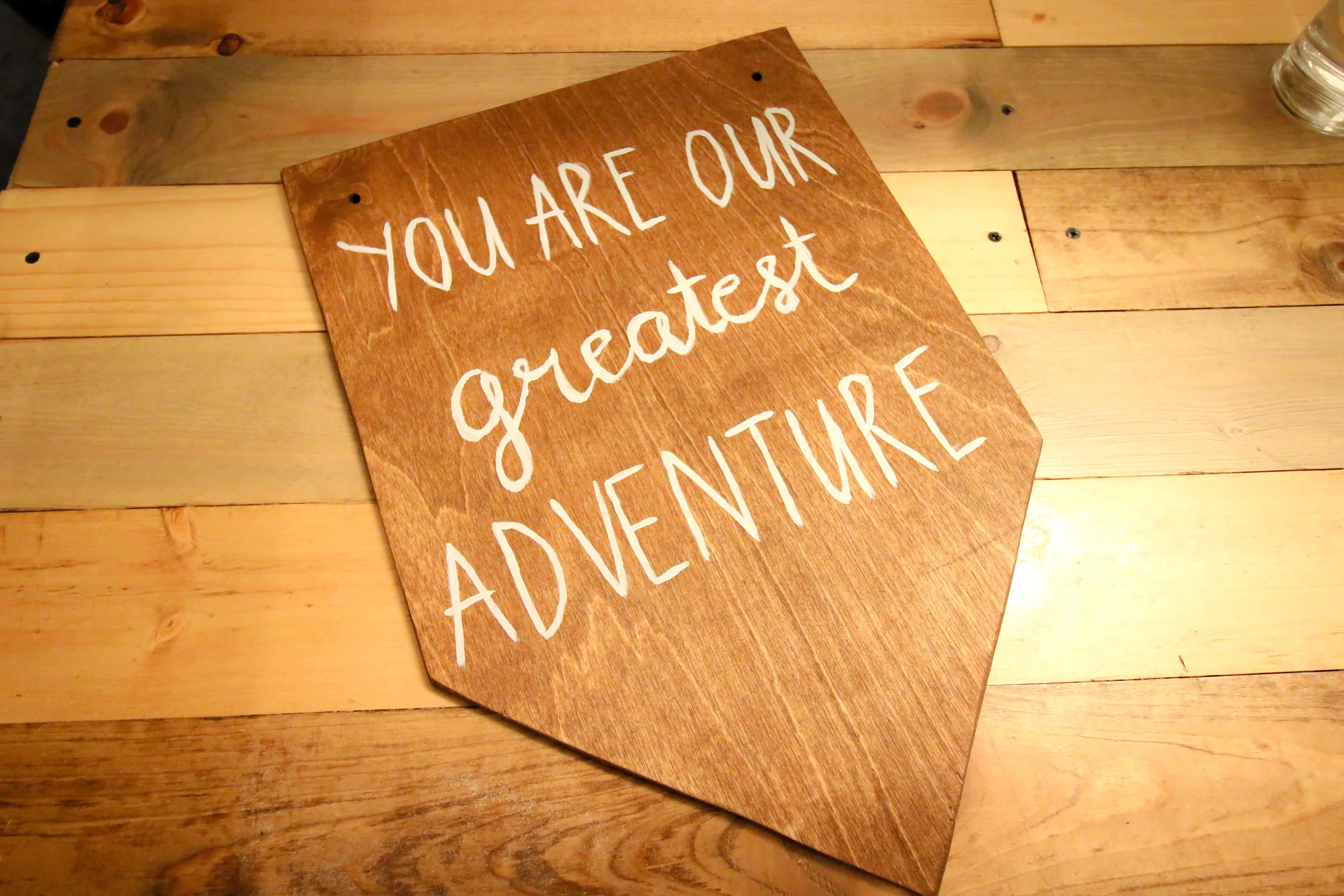 DIY You Are Our Greatest Adventure Sign
