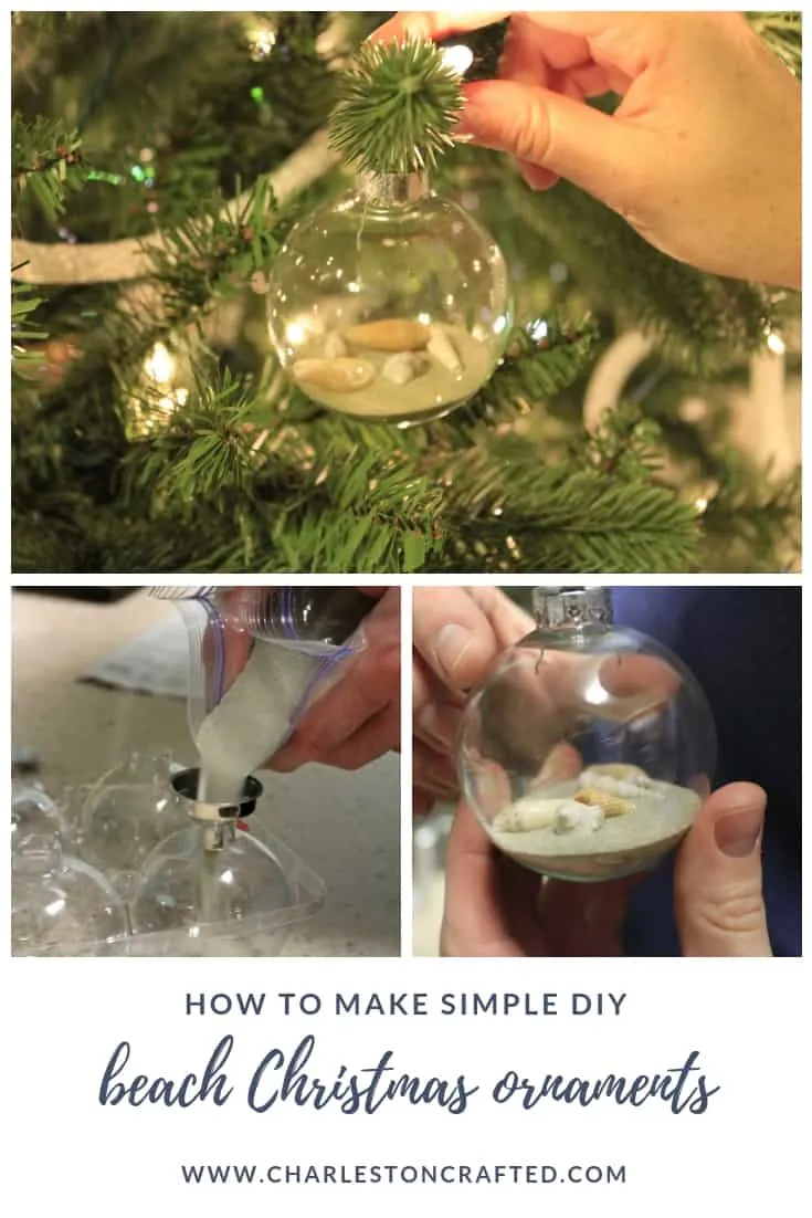 DIY Beach Christmas Ornaments via Charleston Crafted