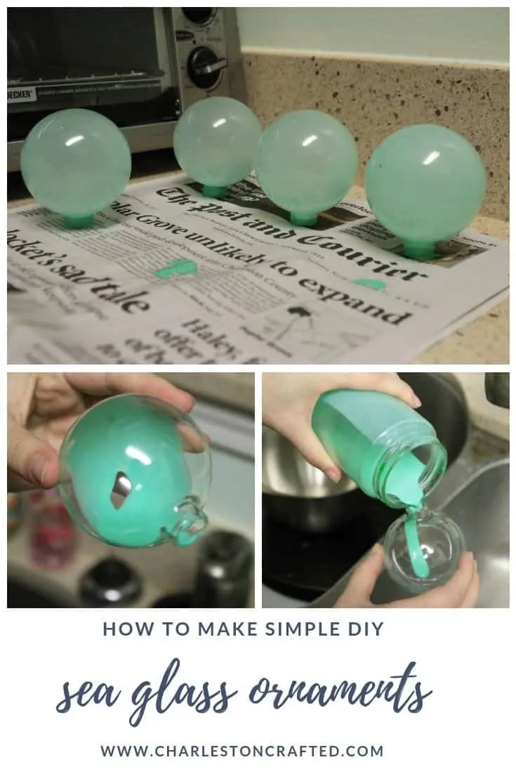 DIY sea glass ornaments