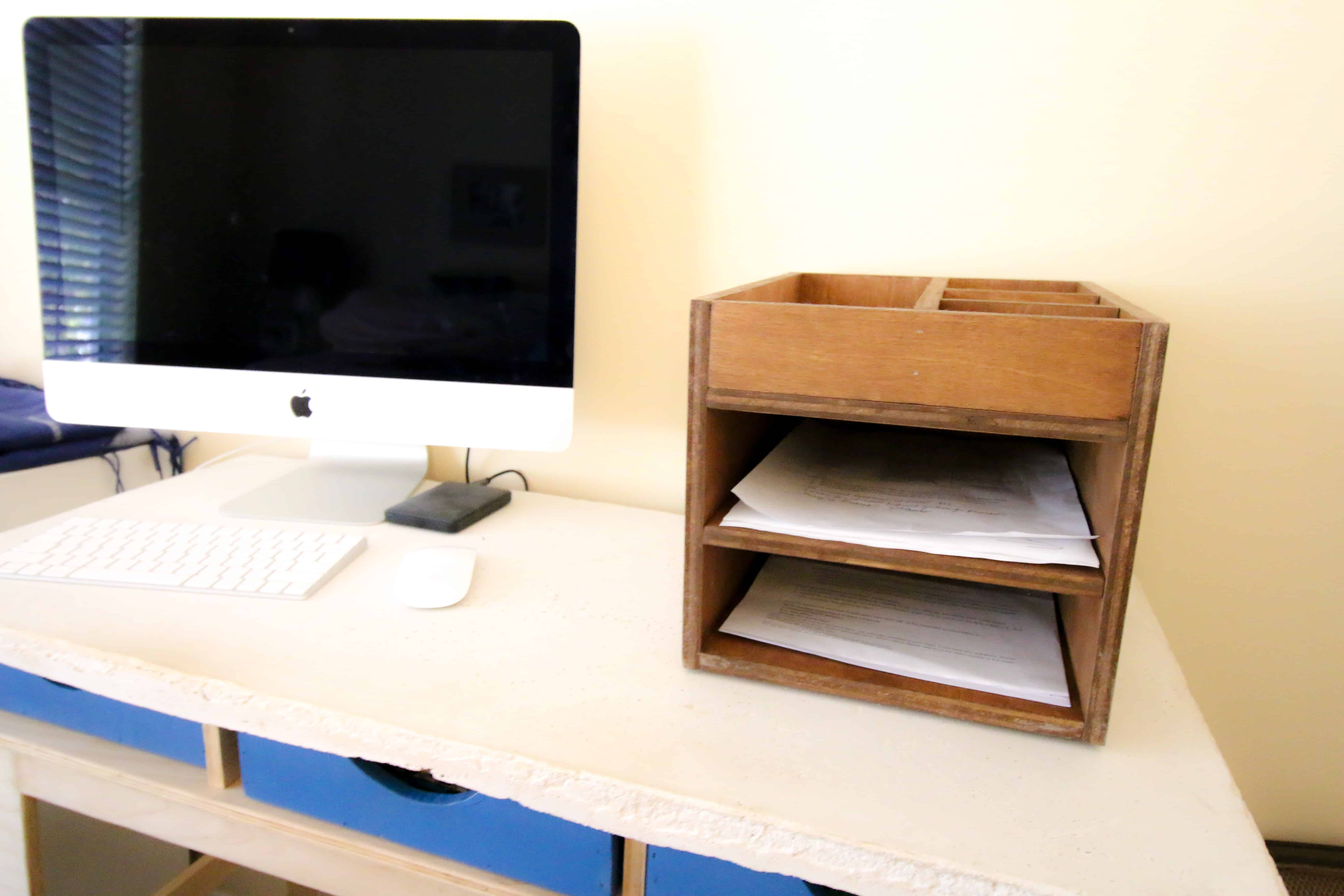 Wood Desk Organizer, Office Desk Accessories by Plywood Project