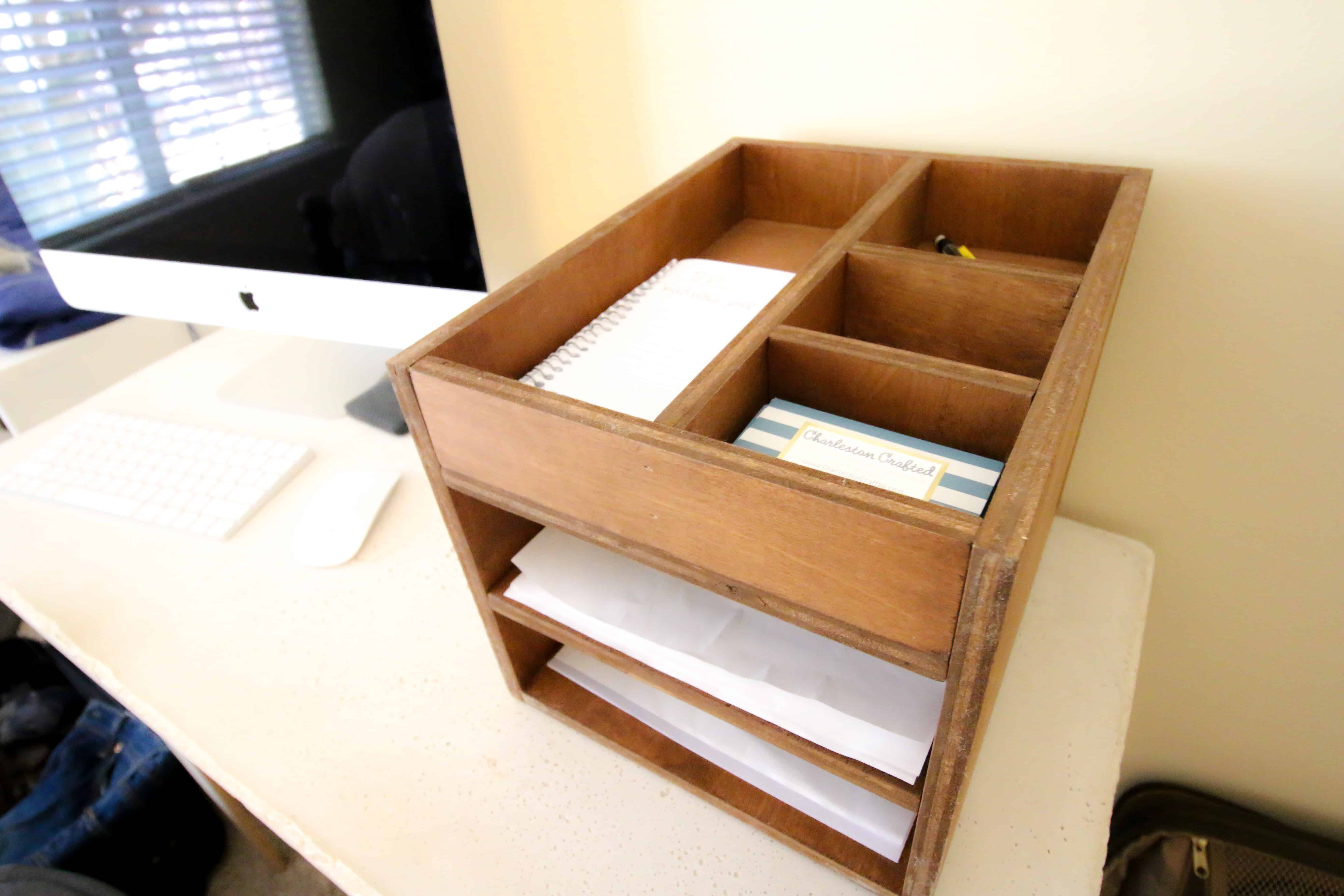 How To Make A Wood Desk Organizer