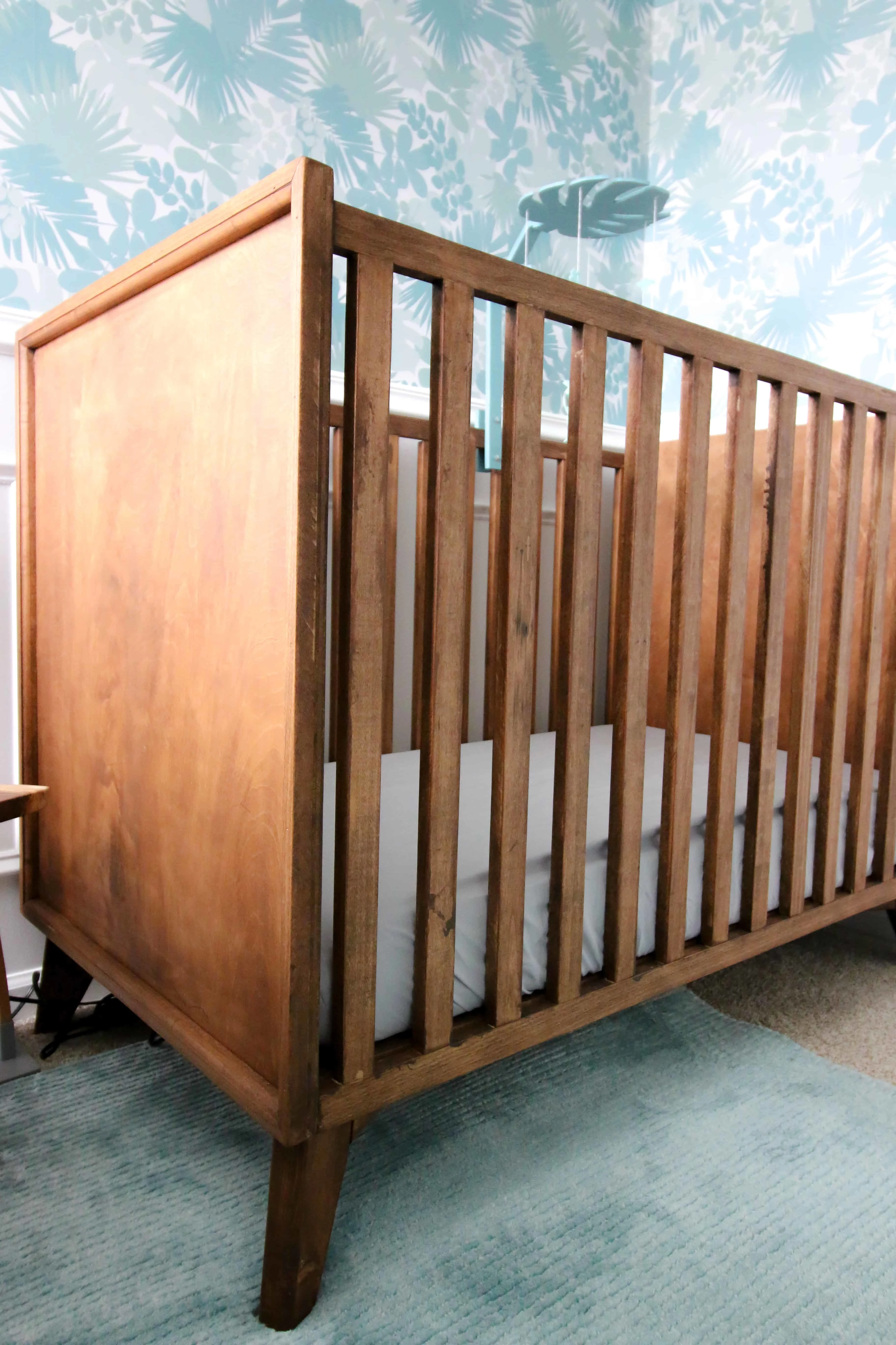 DIY mid century modern crib