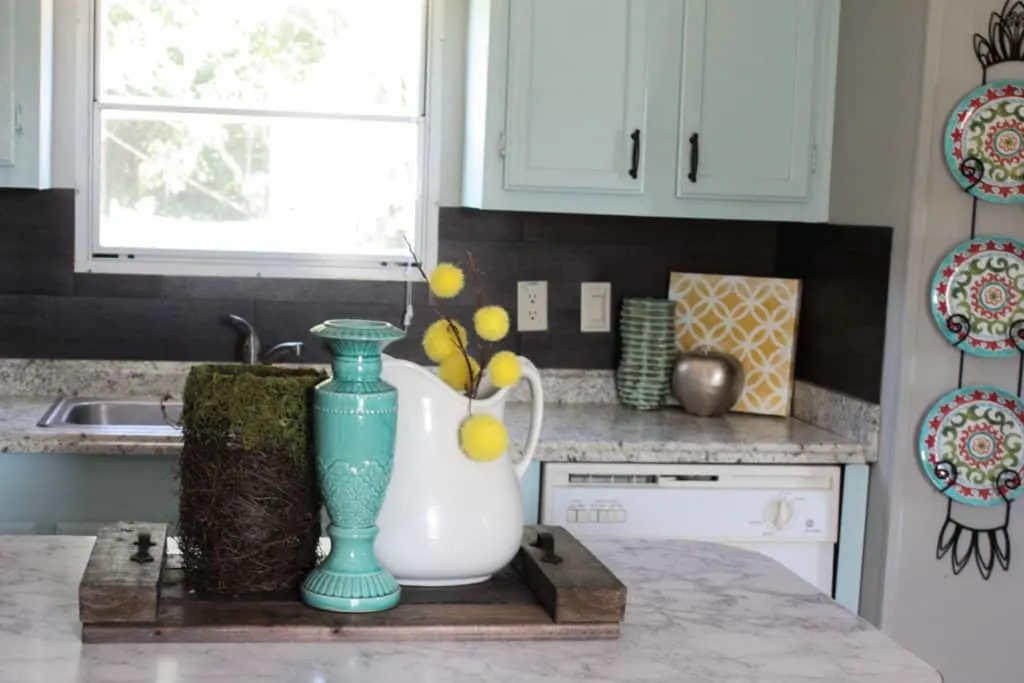 vinyl flooring backsplash