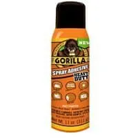 Gorilla Heavy Duty Spray Adhesive, Multipurpose and Repositionable, 11 ounce, Clear