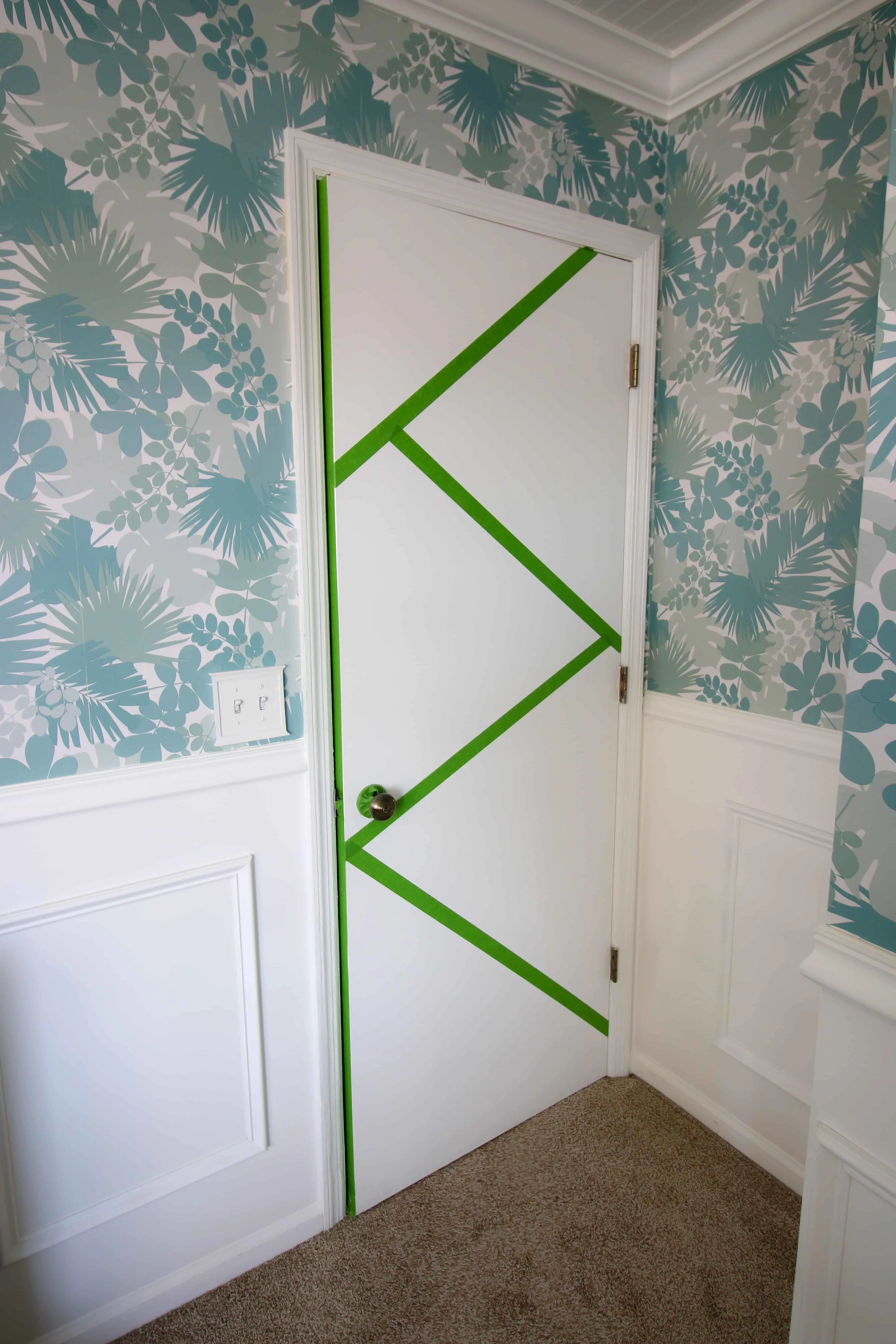 Geometric Painted Door - Charleston Crafted