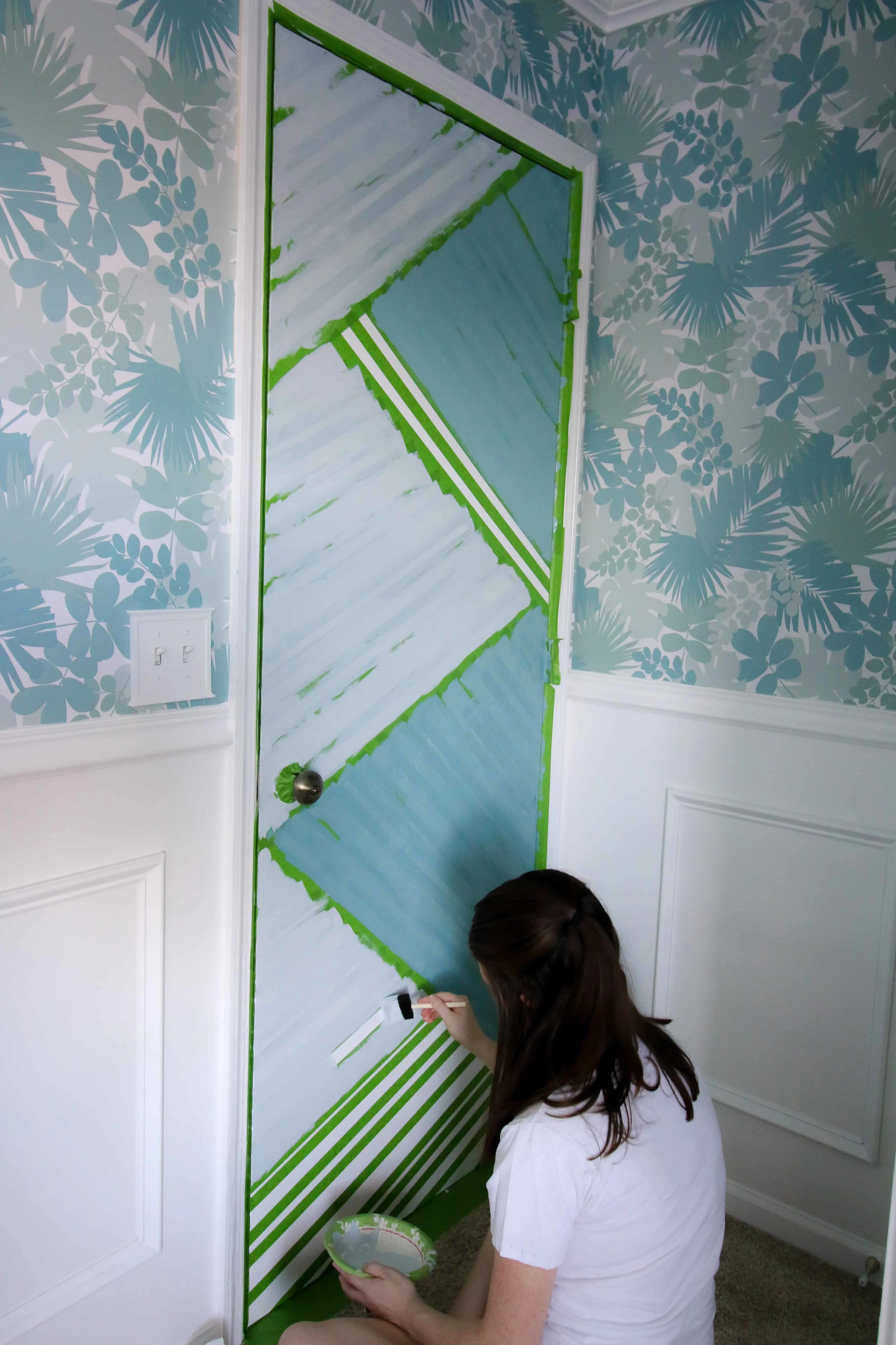 Geometric Painted Door - Charleston Crafted