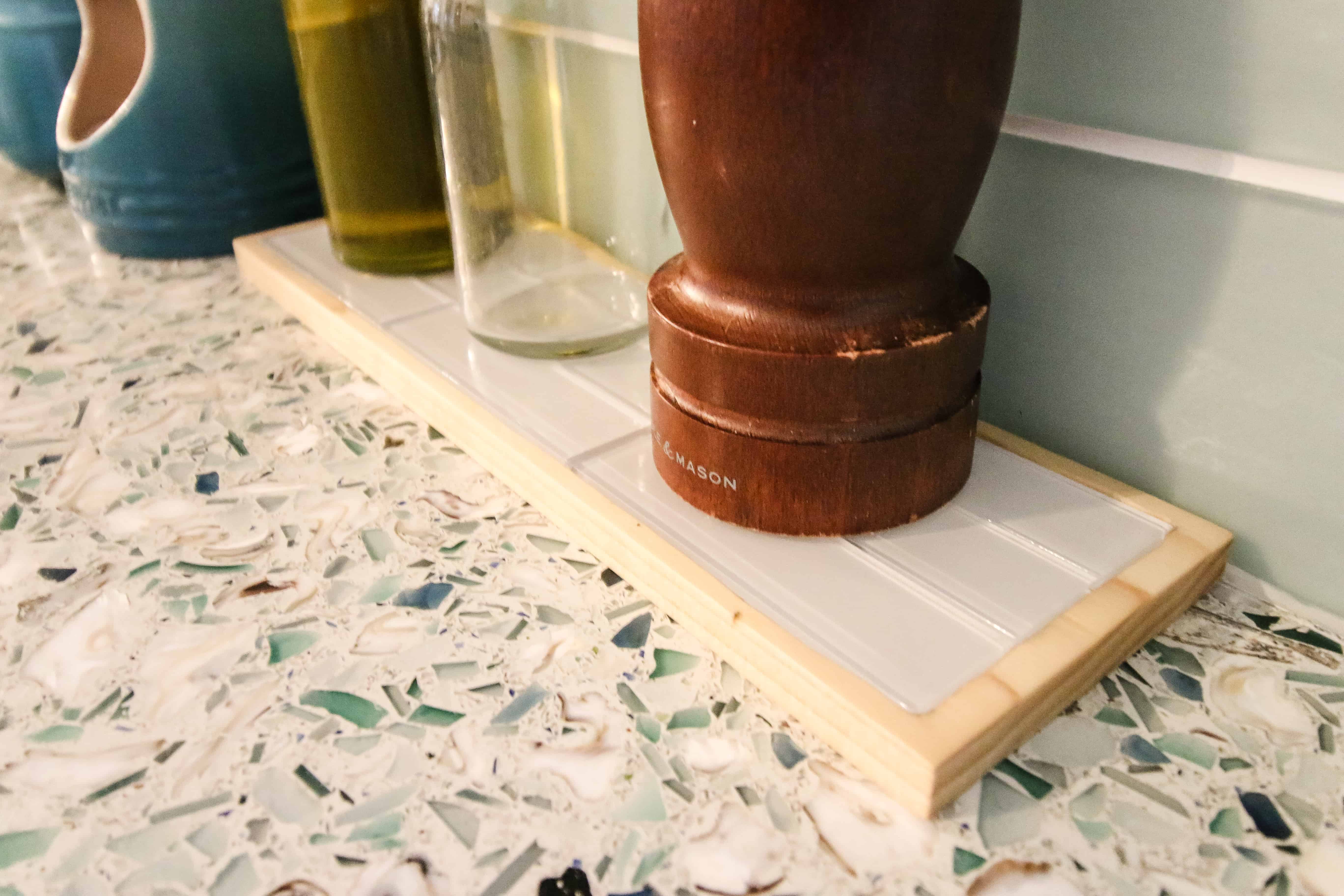 Tile and Wood Tray - Charleston Crafted