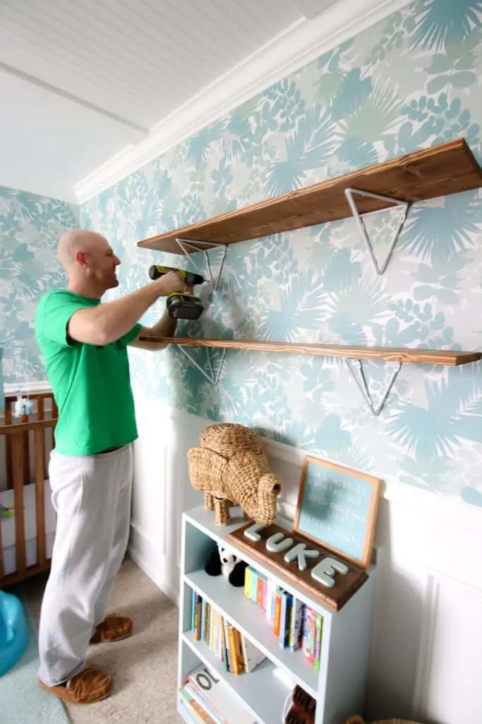 nursery shelves