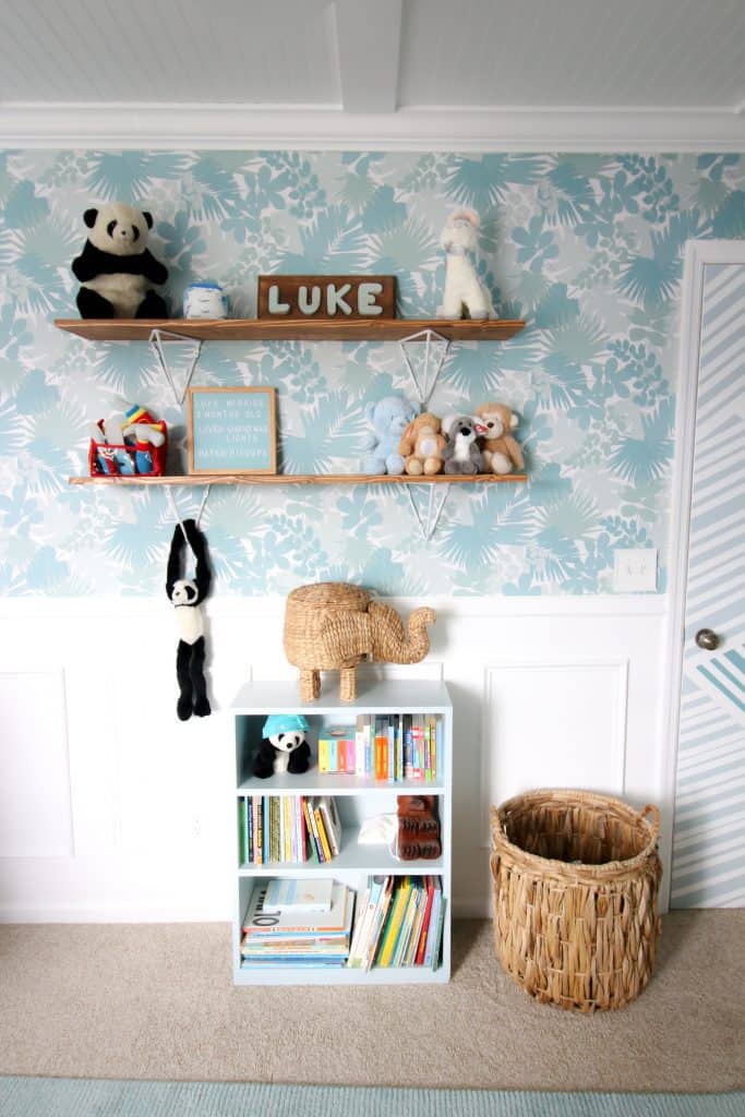 Floating shelves in deals baby nursery