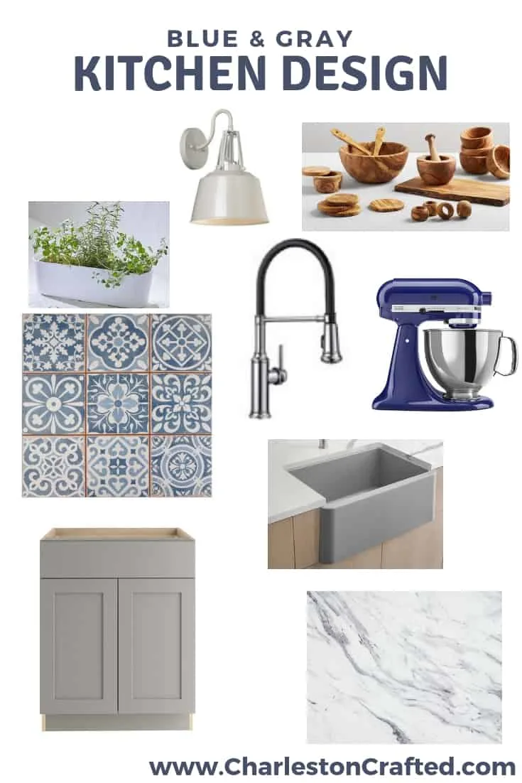Blanco Mood Board - Blue and white kitchen