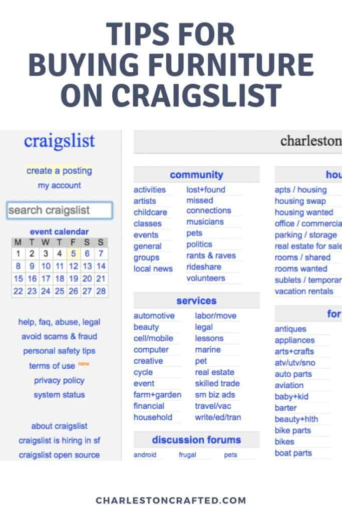tips for buying furniture on craigslist