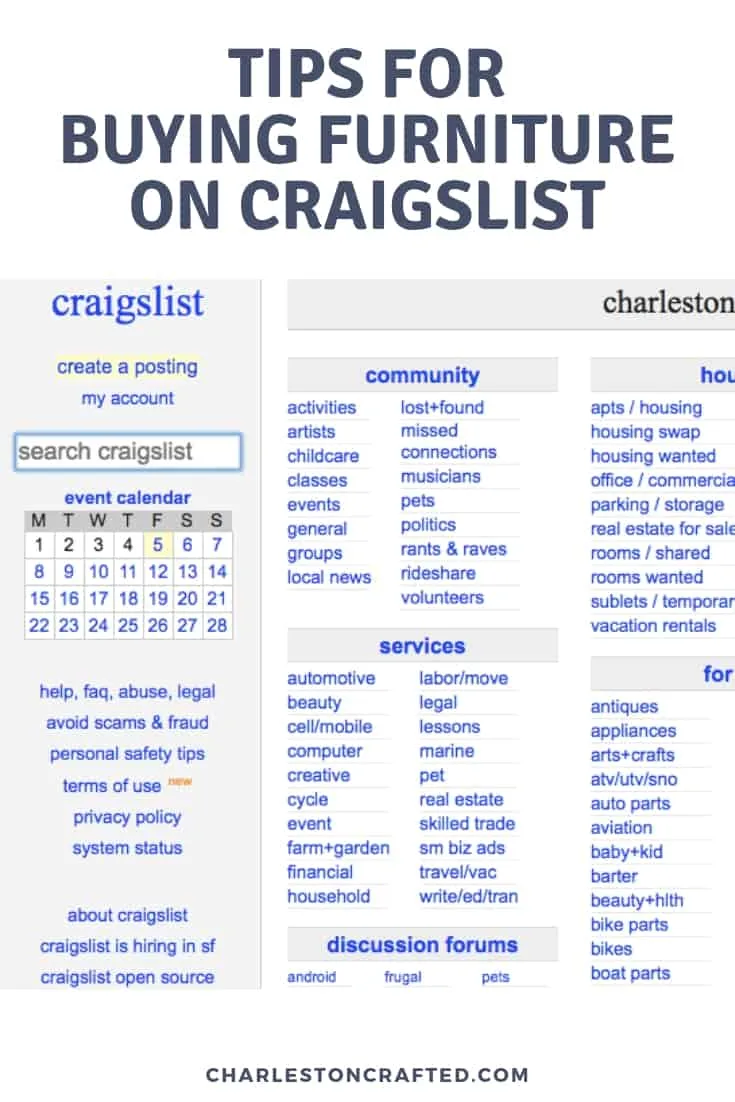 Craigslist on sale mobile furniture