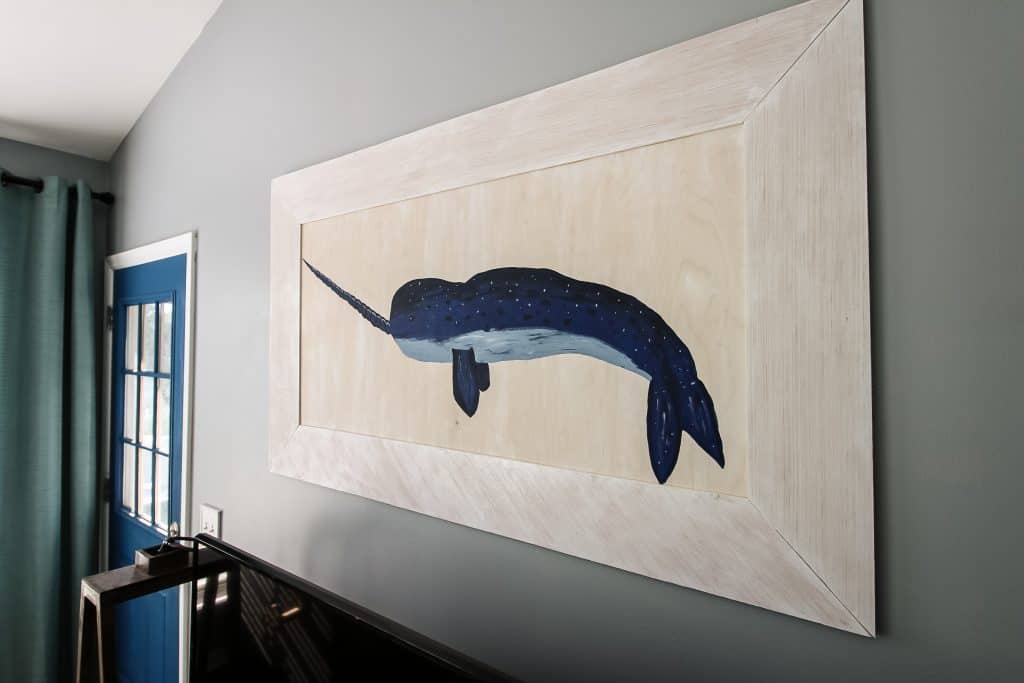 Narwhal Acrylic Paint on Wood - Charleston Crafted