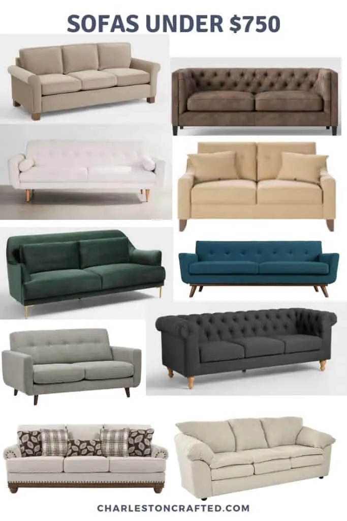 cheap sofas under $750