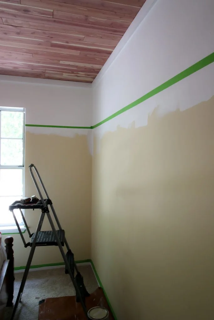 how to paint a color block wall