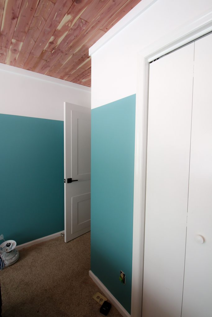 how to paint a color block wall