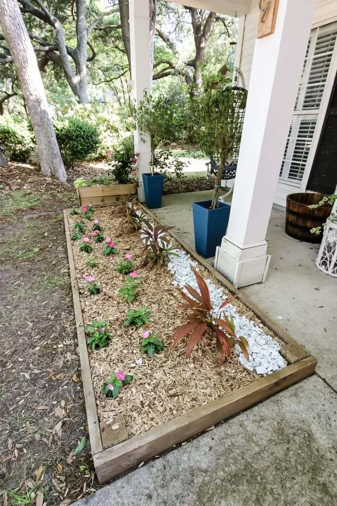 Front yard flower bed