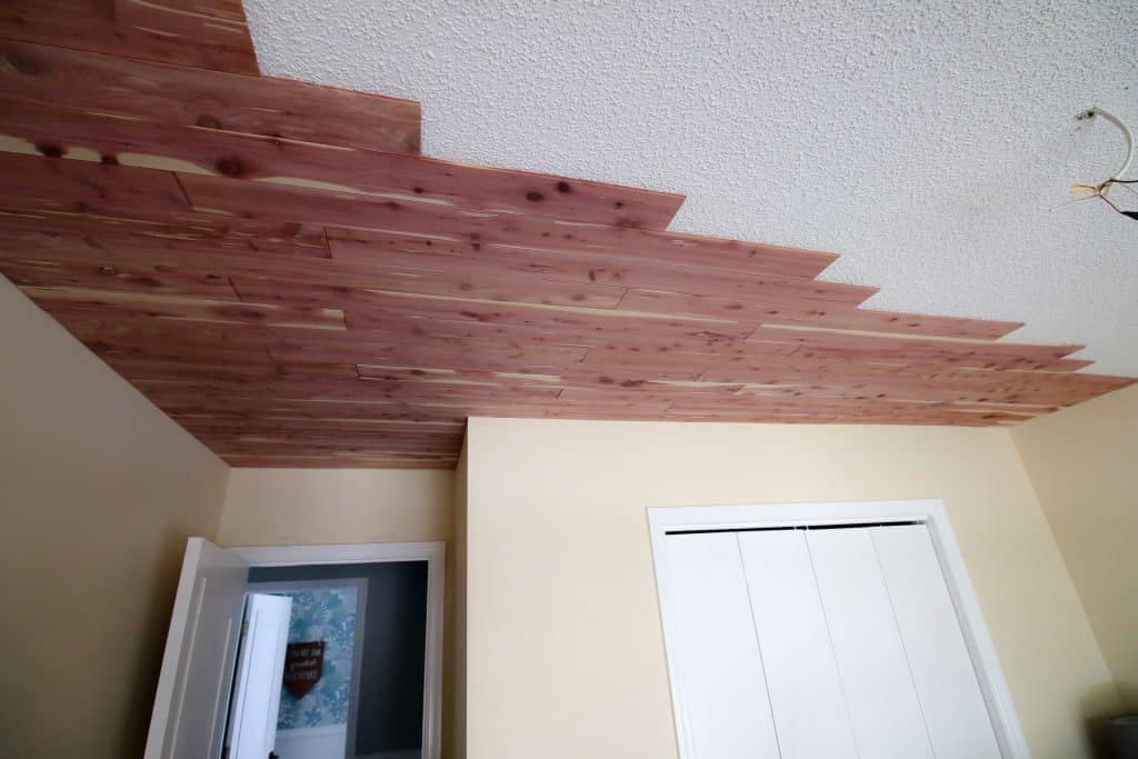 Tongue Groove Cedar Plank Ceiling, Installing Tongue And Groove Ceiling Planks