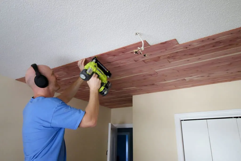 Tongue Groove Cedar Plank Ceiling