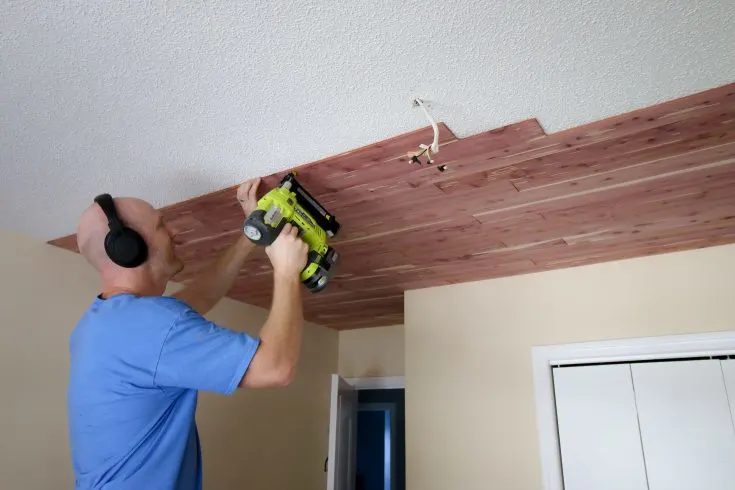 How to Install Tongue and Groove Plank Ceiling - Charleston Crafted