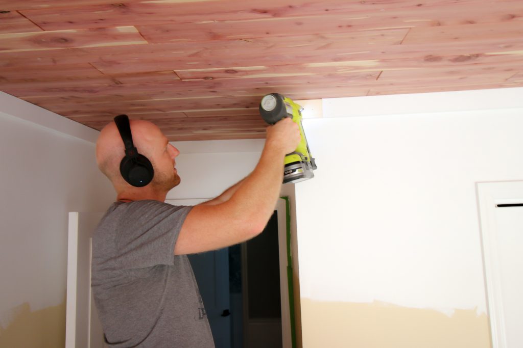 How to Install Tongue and Groove Plank Ceiling - Charleston Crafted