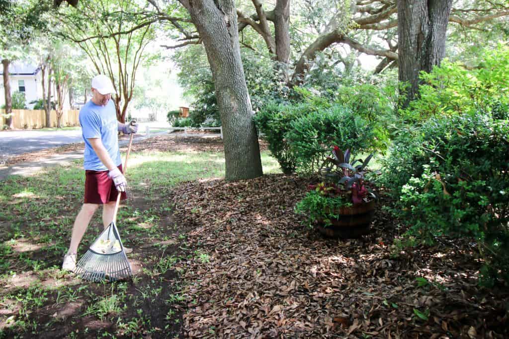 cleaning up the natural area