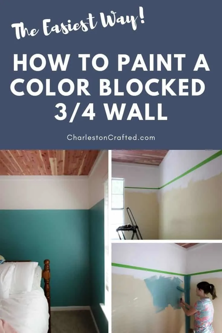 how to paint a color blocked wall