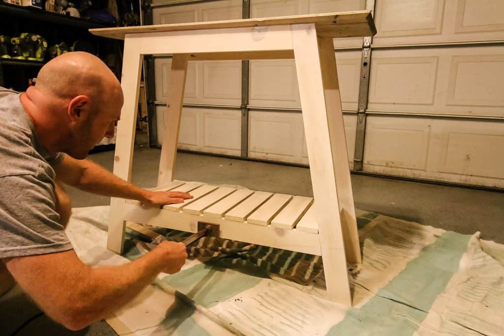 Branding DIY coastal console table