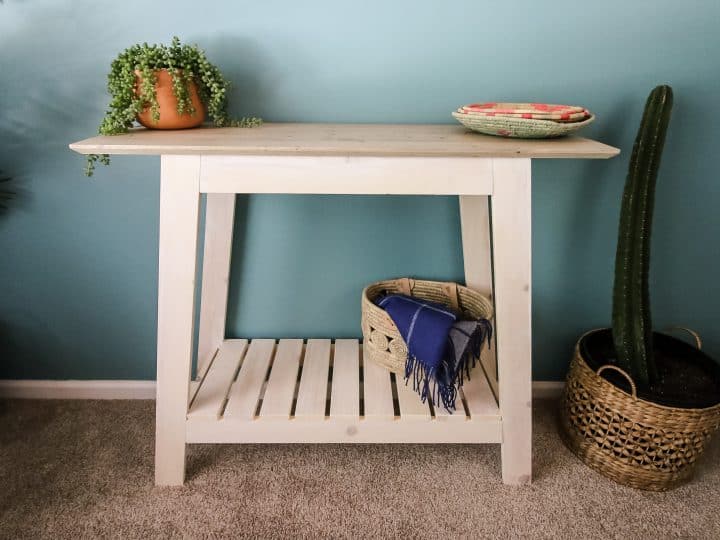 How to Build an Easy DIY Coastal Console Table