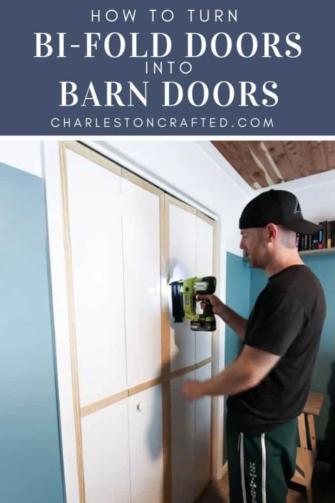 how to turn bifold doors into barn doors