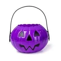 Large Halloween Pumpkin 7 Inch Jack O Lantern Trick or Treat Bucket 