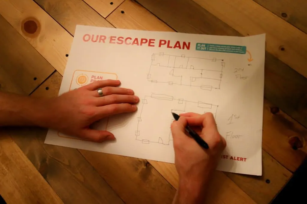 draw an emergency escape plan for your home