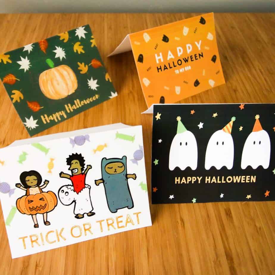 FREE Printable Halloween Greeting Cards