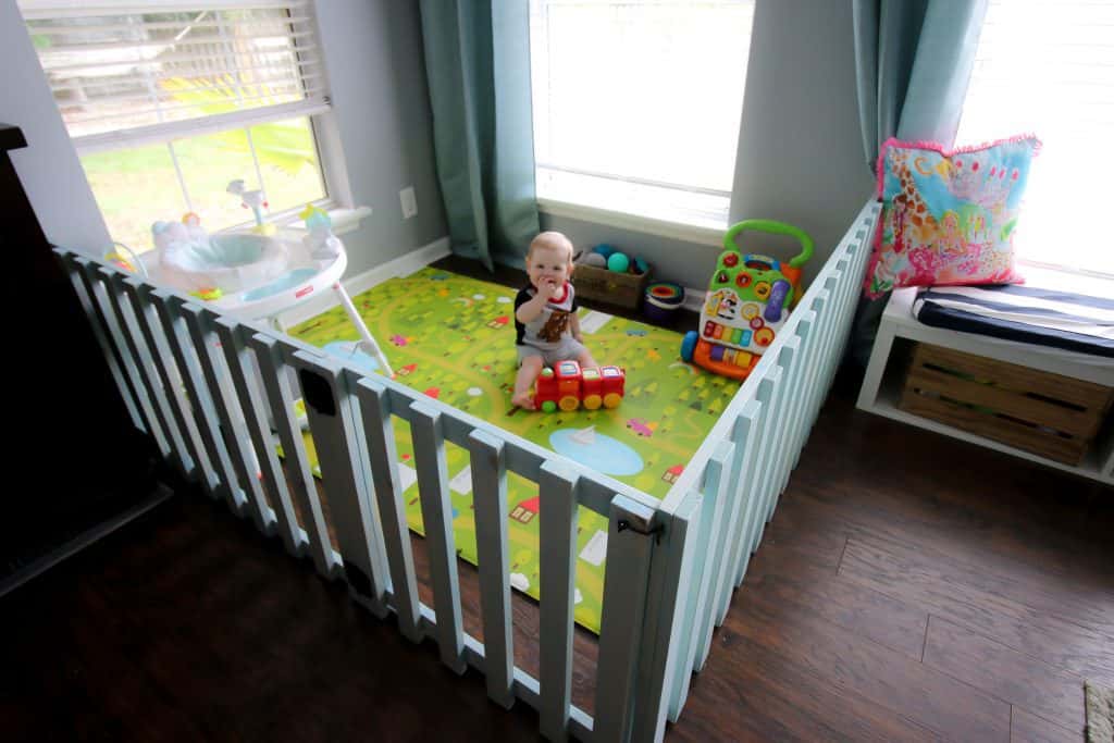 DIY Wood Baby Playpen