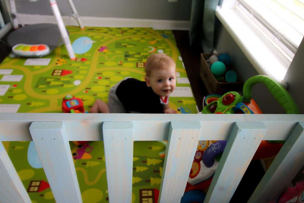 DIY Wood Baby Playpen