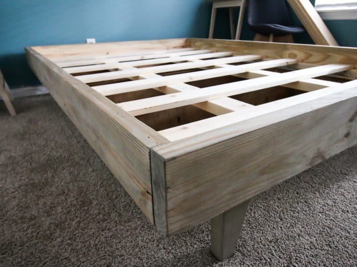 How To Build A Platform Bed For 50, Bed Frame With Storage Diy Plans