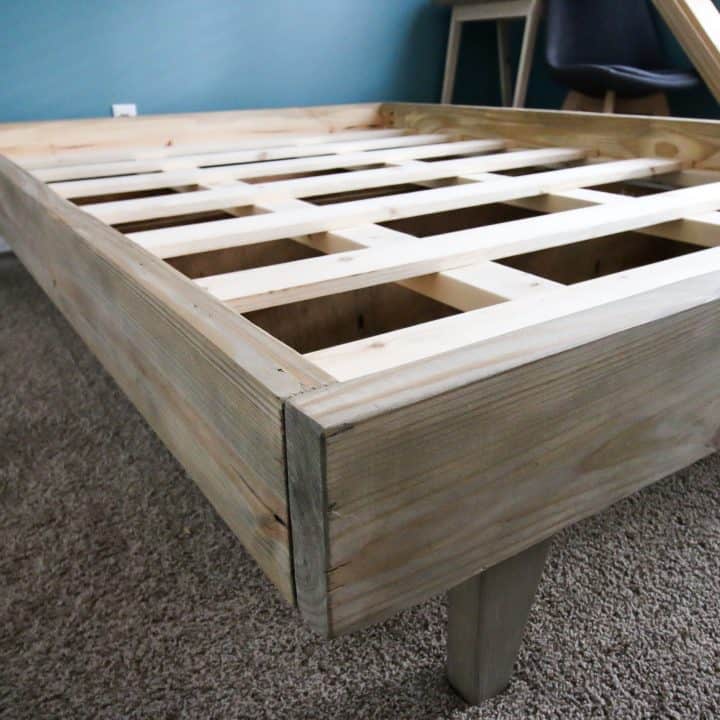 How To Build A Platform Bed For 50, Easy To Build Bed Frame Plans Queen
