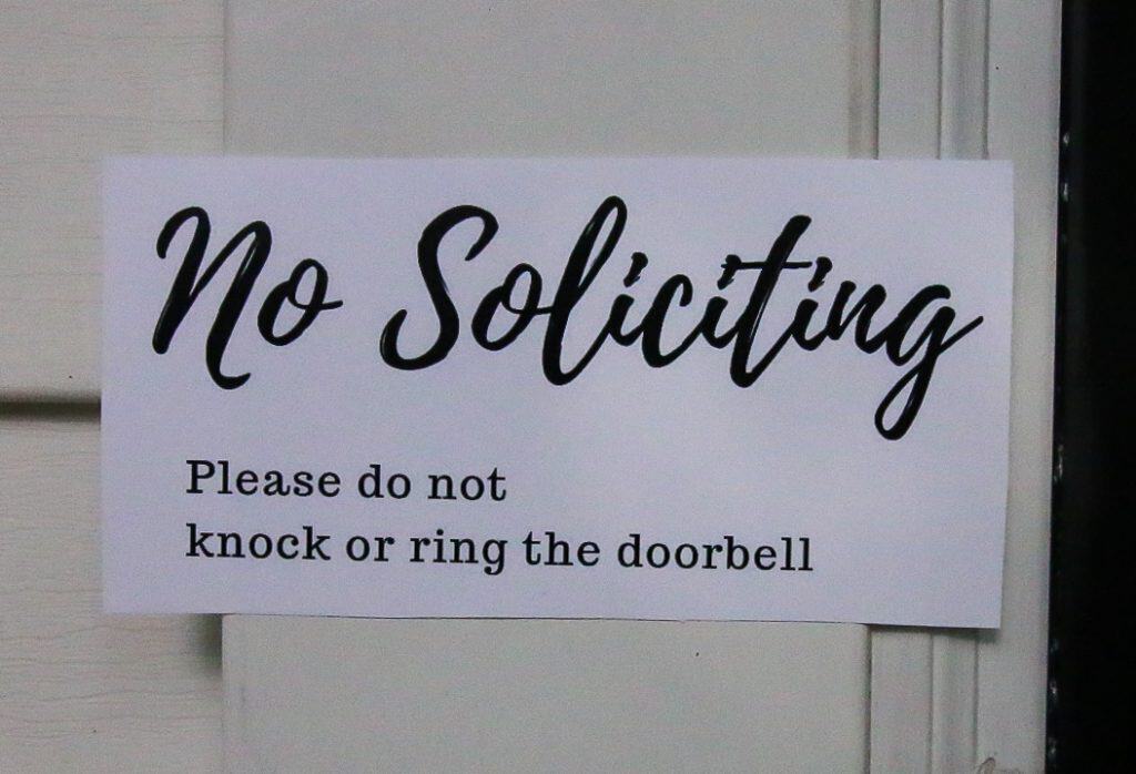 Free printable no soliciting sign