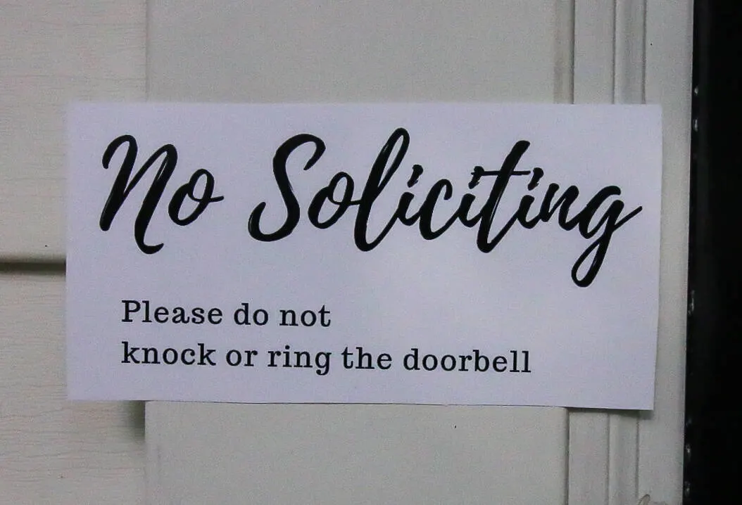 Free printable no soliciting sign