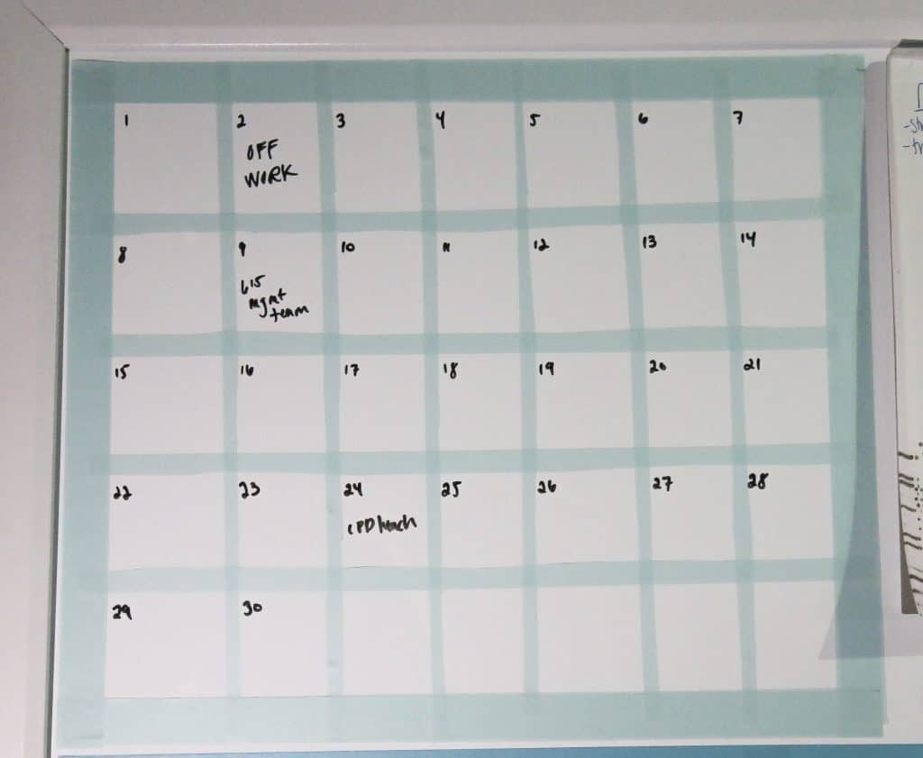 How to DIY any Dry Erase Board into a Calendar