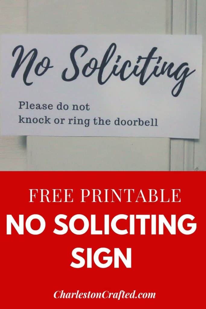 Free printable no soliciting sign