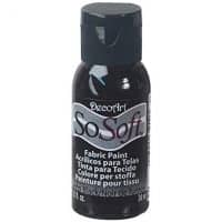 DecoArt Fabric Acrylics Paint, 1-Ounce, Black