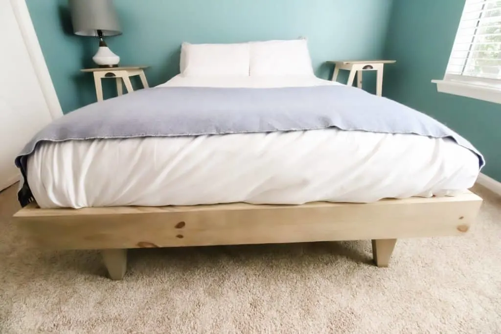 Platform bed from front