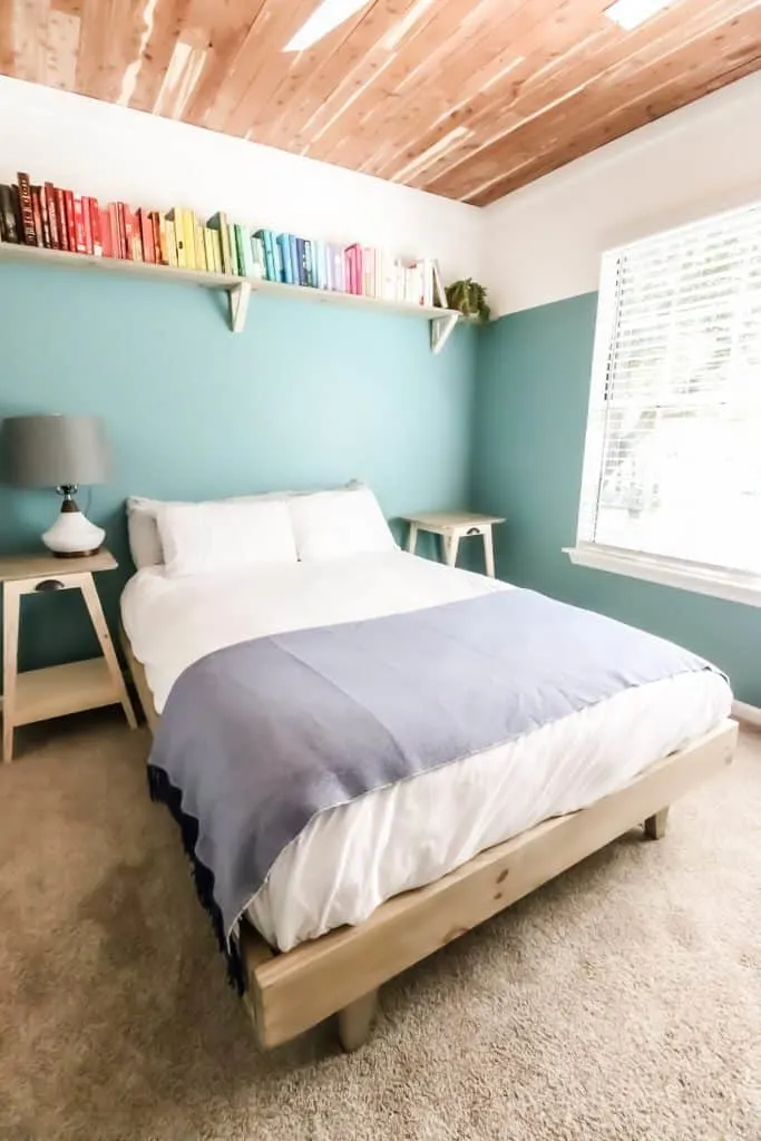 Final shot of platform bed and guest room