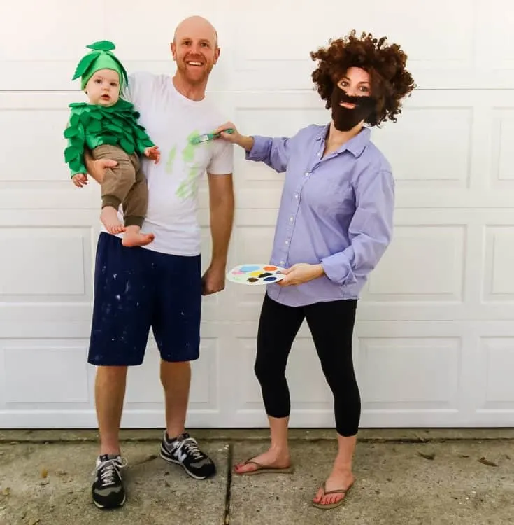 Bob Ross family costume idea